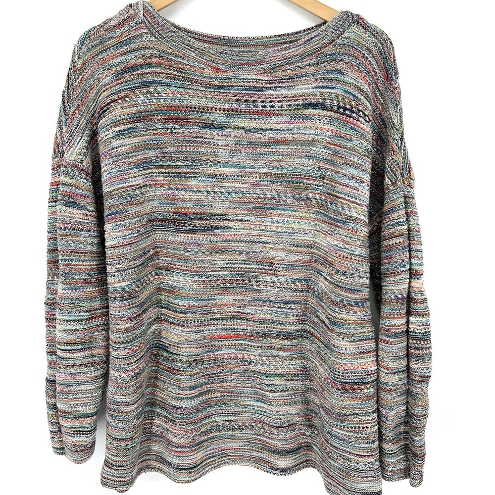 J. Jill Mineral Multi-Colored Lightweight Tunic Sweater Size XL
